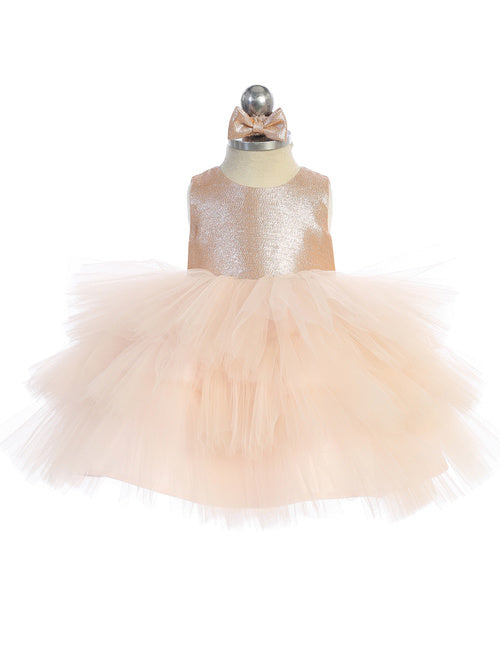 Baby Girl Layered Tulle Glitter Bodice Dress by TIPTOP KIDS - AS5790S