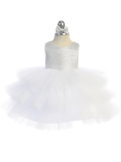 Baby Girl Layered Tulle Glitter Bodice Dress by TIPTOP KIDS - AS5790S