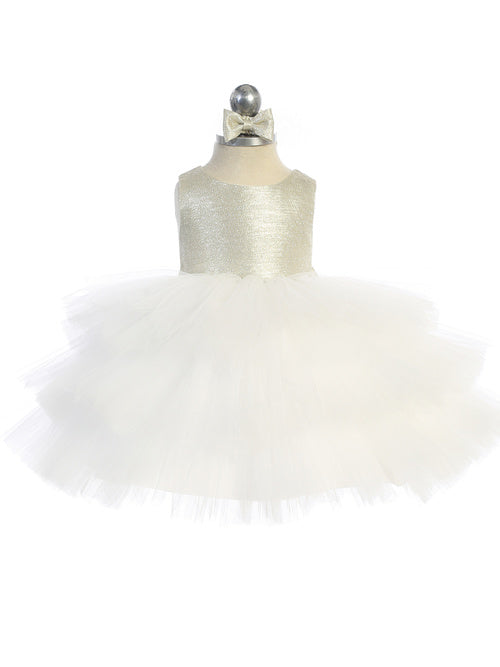 Baby Girl Layered Tulle Glitter Bodice Dress by TIPTOP KIDS - AS5790S