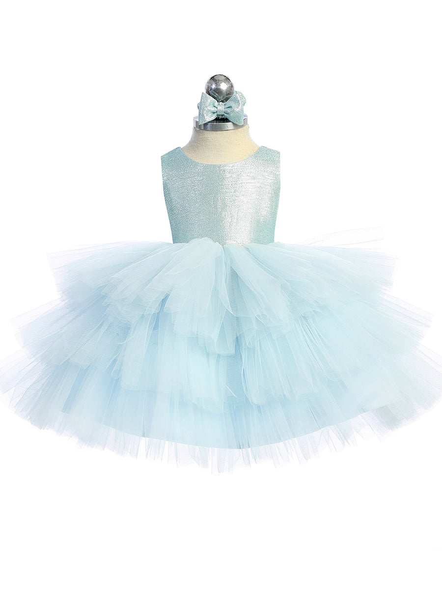 Baby Girl Layered Tulle Glitter Bodice Dress by TIPTOP KIDS - AS5790S