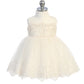 Baby Girl Illusion Neckline Bodice Dress by TIPTOP KIDS - AS5801S