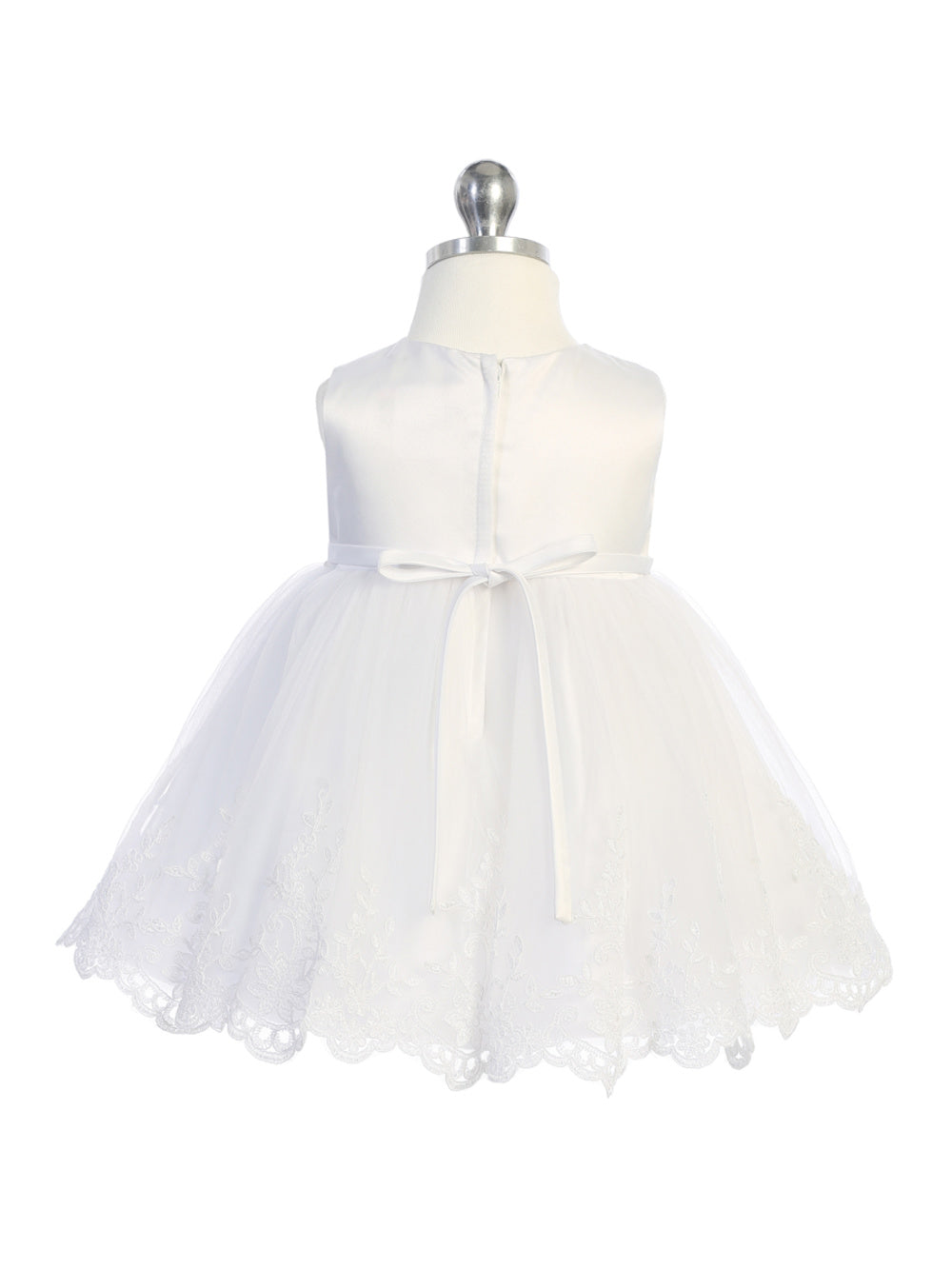 Baby Girl Illusion Neckline Bodice Dress by TIPTOP KIDS - AS5801S