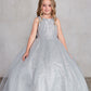 Sparkling Glitter Train Dress with Large Bow by TIPTOP KIDS - AS5804