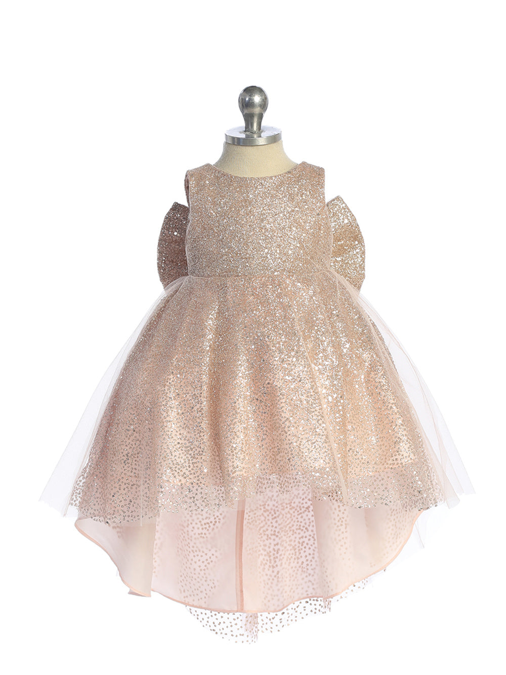 Baby Dress Glitter Tail and Large Bow by TIPTOP KIDS - AS5804S