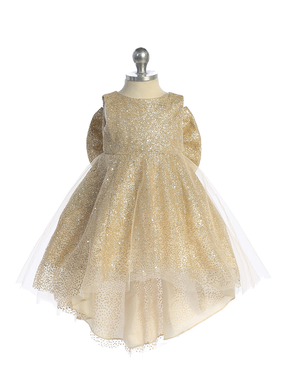 Baby Dress Glitter Tail and Large Bow by TIPTOP KIDS - AS5804S