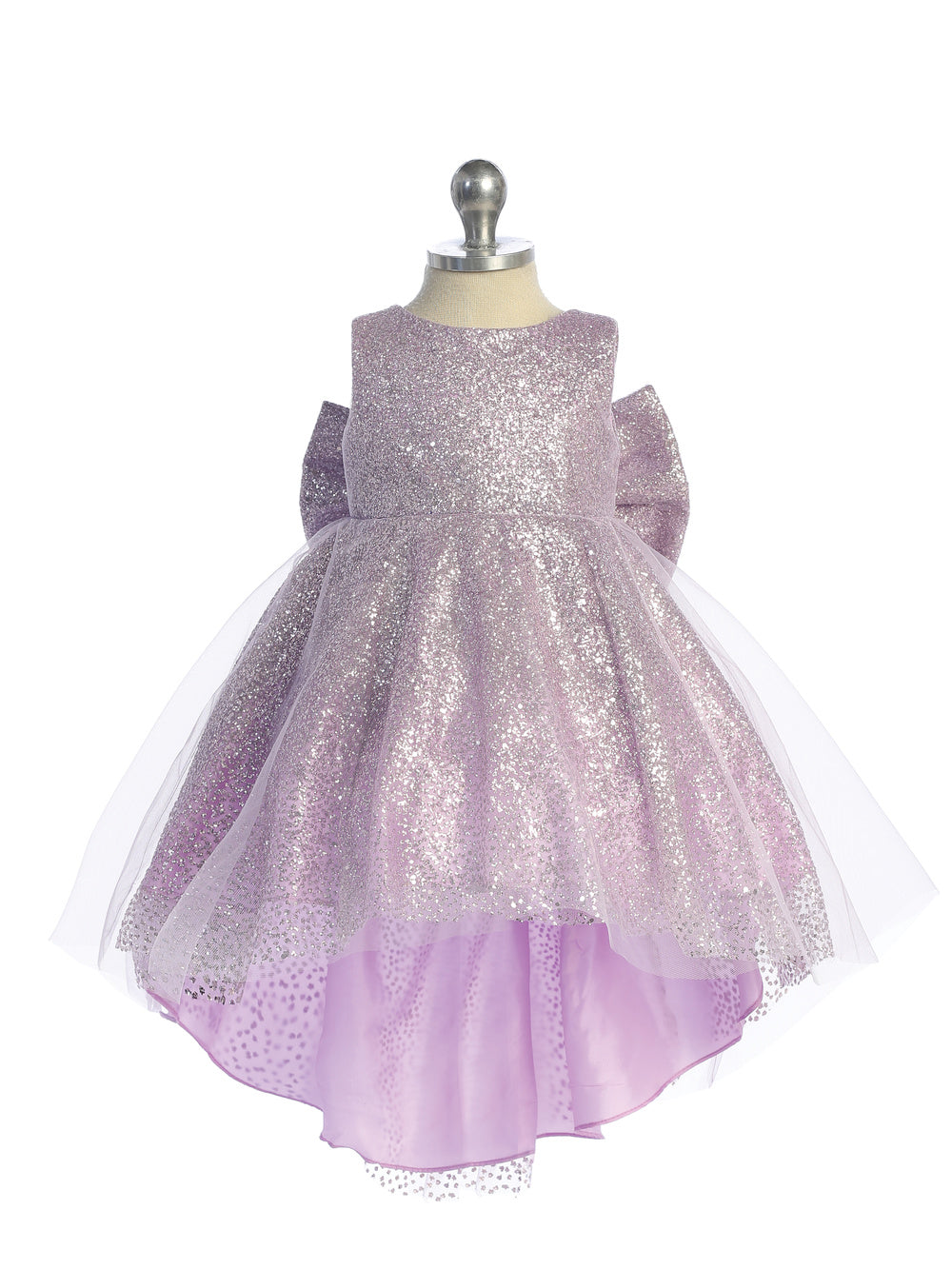 Baby Dress Glitter Tail and Large Bow by TIPTOP KIDS - AS5804S