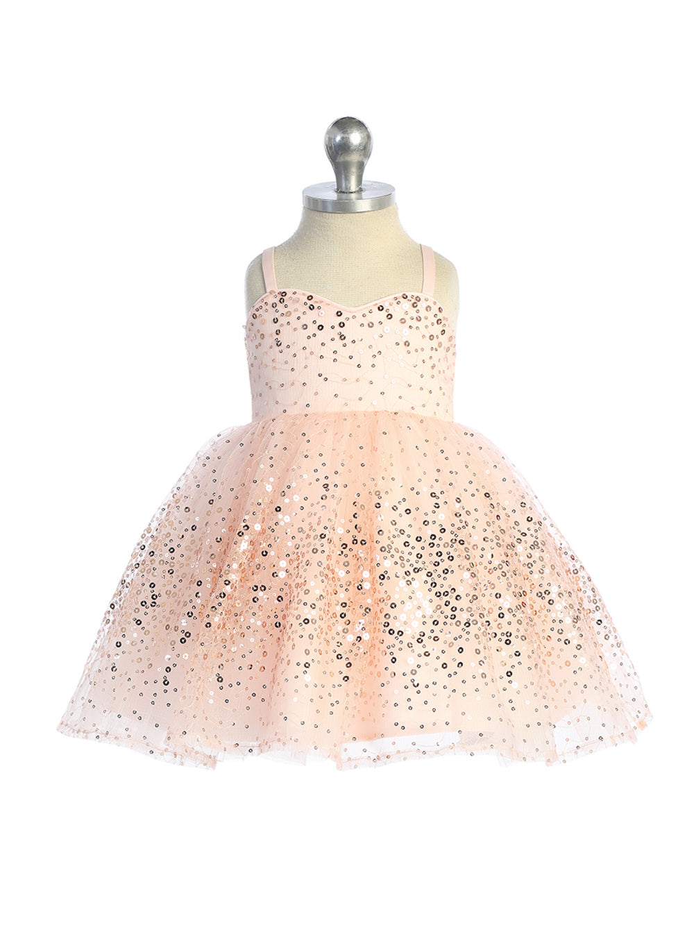 Baby Girl Dress with Sweetheart Neckline Sequins Dress by TIPTOP KIDS - AS5825S