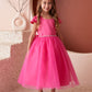 Multi Color Square Neckline Flowers Girl Dress by TIPTOP KIDS - AS5852