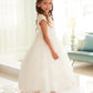 Gorgeous Illusion Neckline Bodice Flowers Girl Dress by TIPTOP KIDS - AS5859