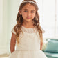 Gorgeous Illusion Neckline Bodice Flowers Girl Dress by TIPTOP KIDS - AS5859