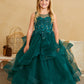 Girl Dress with Sleeveless Illusion Neckline Pageant Dress by TIPTOP KIDS - AS7018