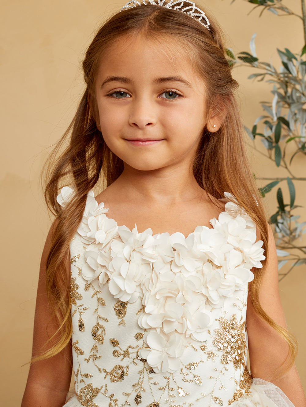 Party Girl Glitter 3D Floral Dress by TIPTOP KIDS - AS7039