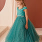 Girl Dress with Glitter Off The Shoulder Dress by TIPTOP KIDS - AS7043