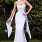 Chiffon Strapless Scoop Neckline Bridal Gown by Cinderella Divine 7433W - Special Occasion/Curves