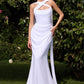 Chiffon Strapless Scoop Neckline Bridal Gown by Cinderella Divine 7433W - Special Occasion/Curves