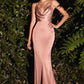 Satin Cowl Gown by Cinderella Divine 7487 -Special Occasion/Curves