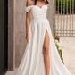 Off The Shoulder A-Line Bridal Gown by Ladivine 7493WC