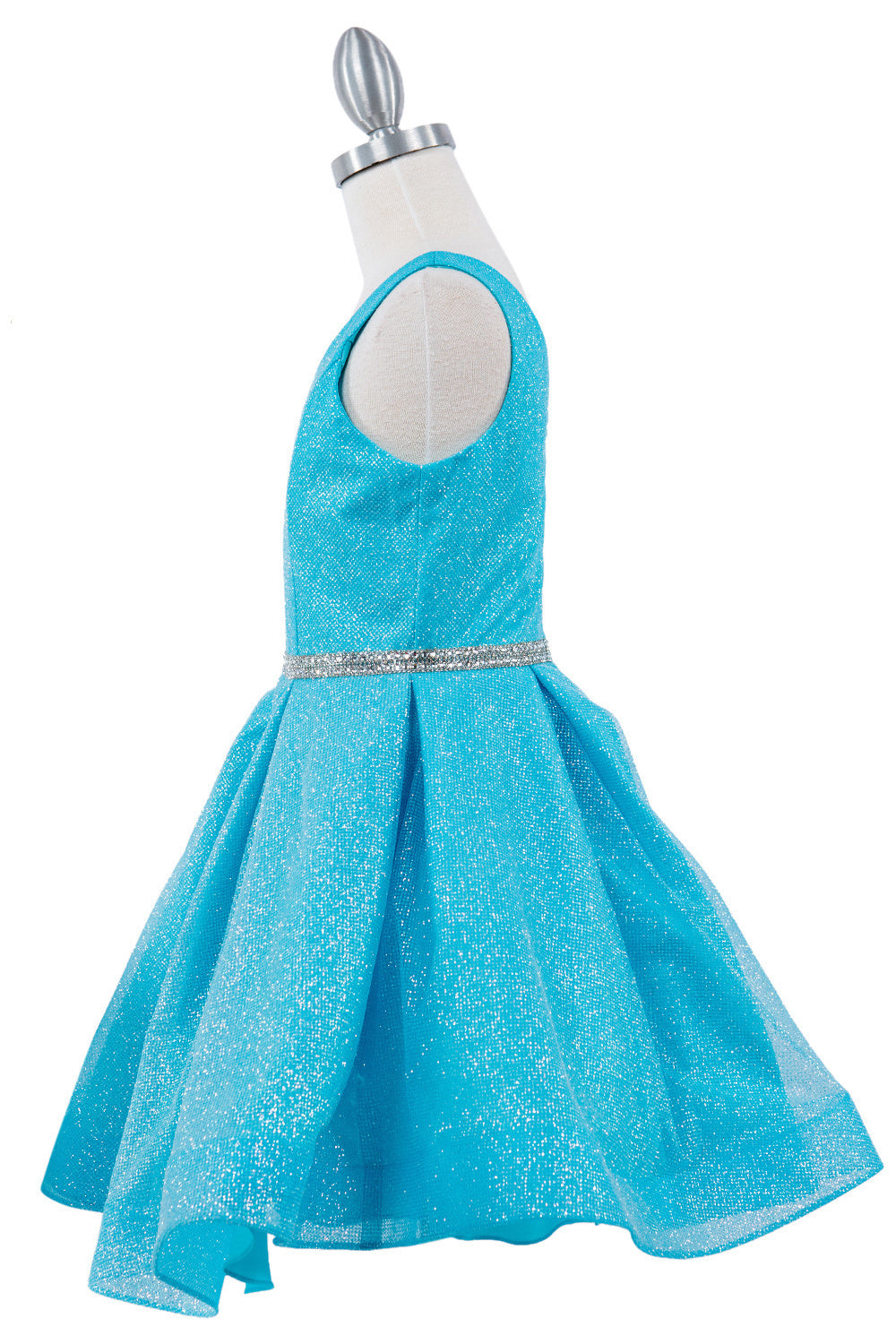 Dazzling Glitter V-Neck Girl Party Dress by Cinderella Couture USA AS8047