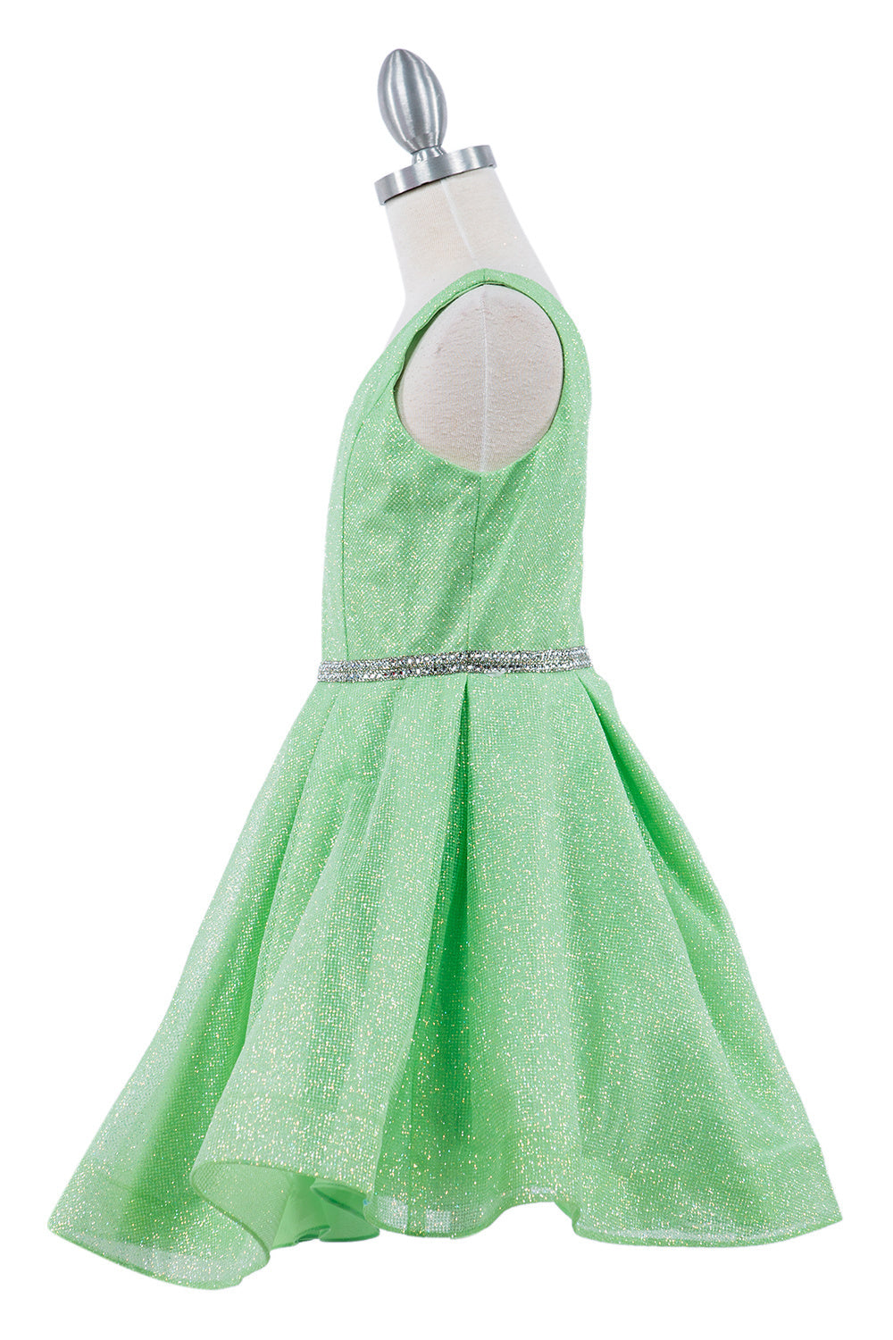 Dazzling Glitter V-Neck Girl Party Dress by Cinderella Couture USA AS8047