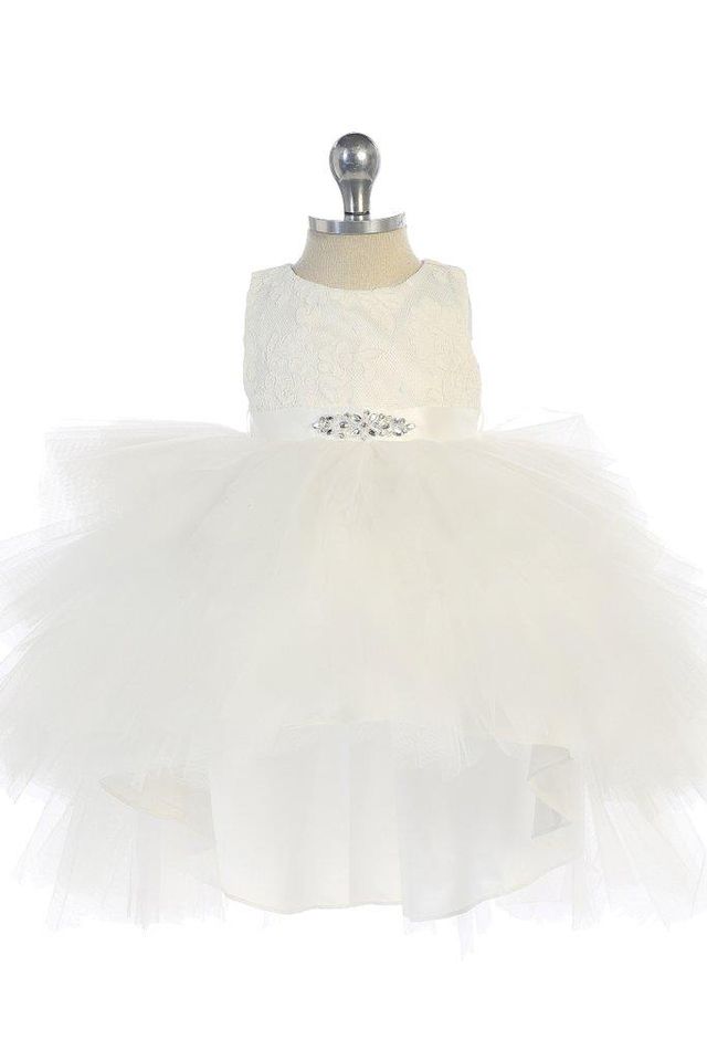 Baby Girl Layered Tulle Lace Bodice Dress by TIPTOP KIDS - AS5722S