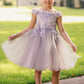 Off the Shoulder Floral Lace Tulle Girl Party Dress by Cinderella Couture USA AS9085