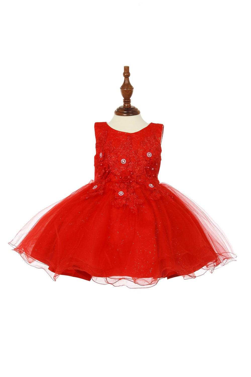 Lace Glitter Tulle Baby Dress by Cinderella Couture USA AS9110