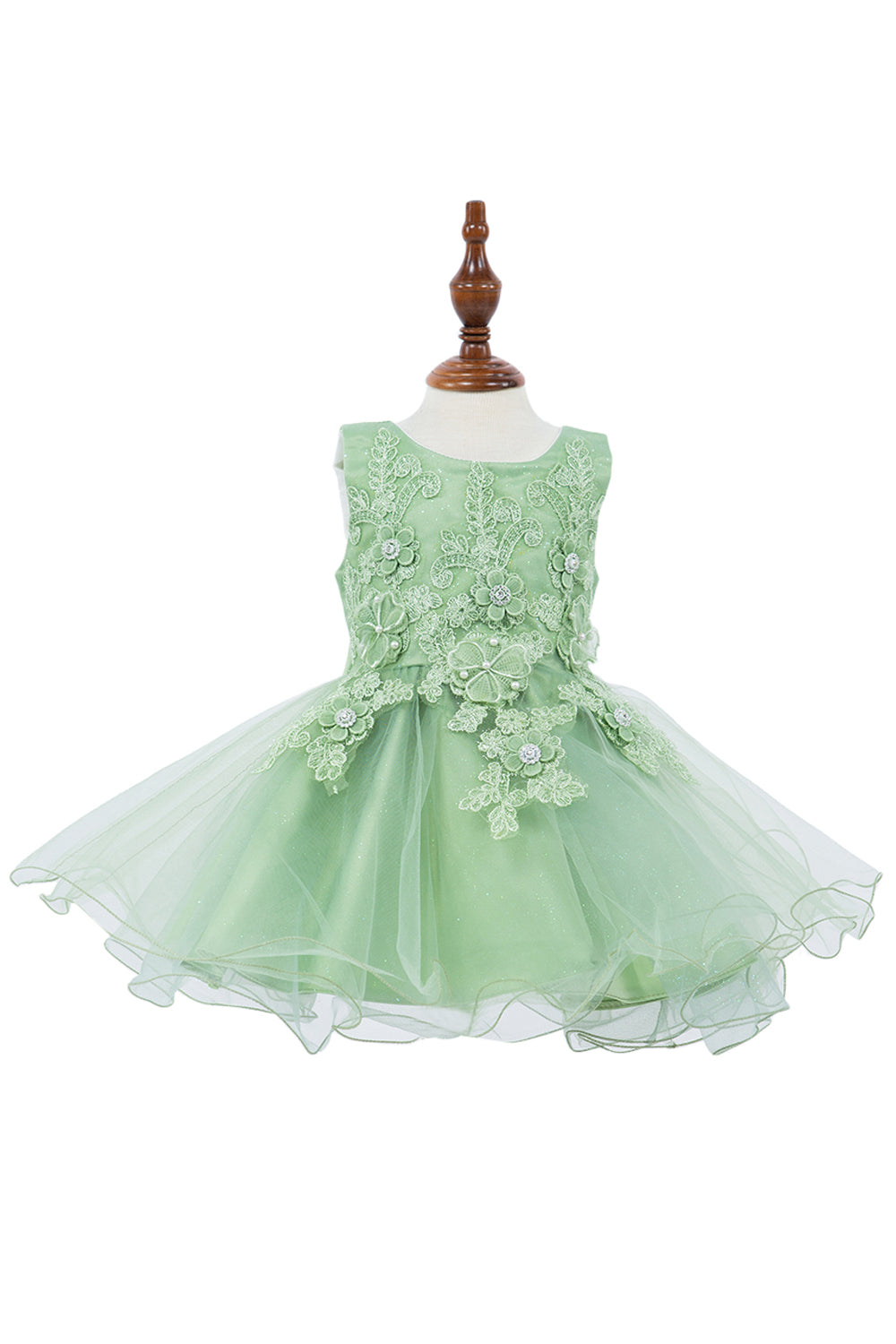 Lace Glitter Tulle Baby Dress by Cinderella Couture USA AS9110