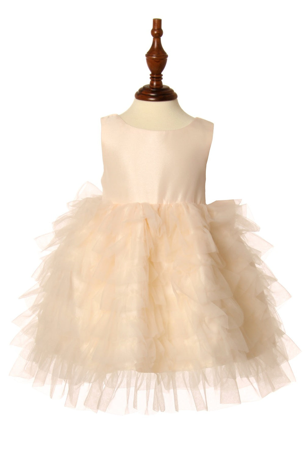 Elegant Tulle Ruffled Baby Dress by Cinderella Couture USA AS9118B