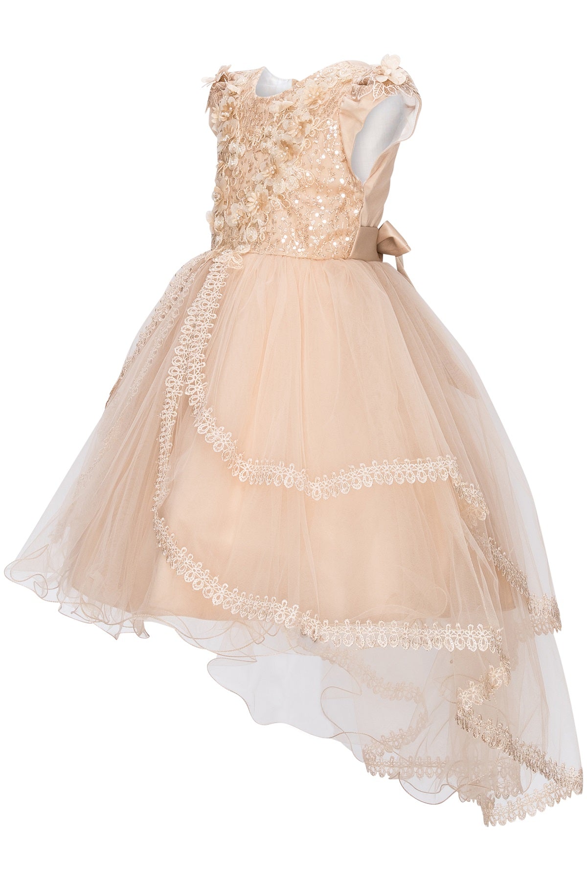 Sequin Cap Sleeve Flower Girl Dress by Cinderella Couture USA AS9123