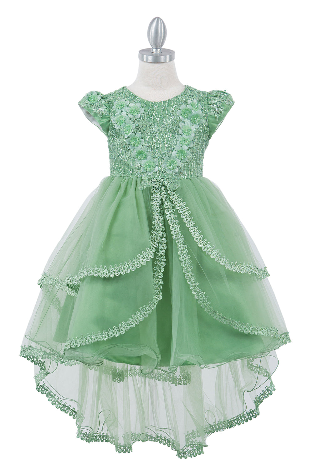 Sequin Cap Sleeve Flower Girl Dress by Cinderella Couture USA AS9123