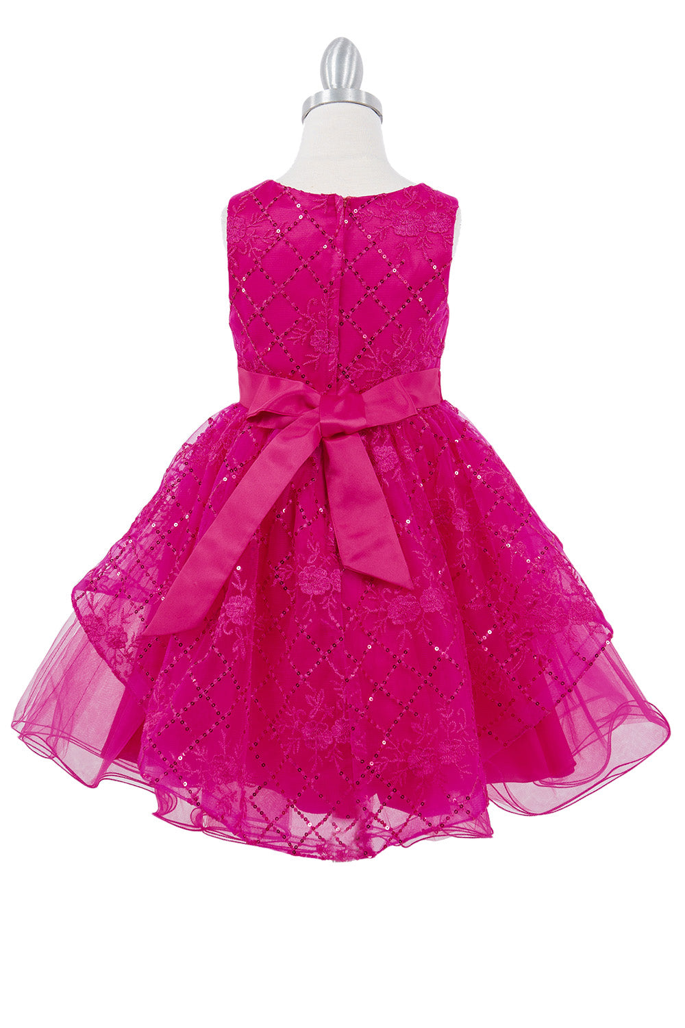 Sleeveless Sequin Layered Girl Party Dress by Cinderella Couture USA AS9131