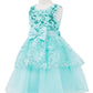 Sleeveless Sequin Layered Girl Party Dress by Cinderella Couture USA AS9131