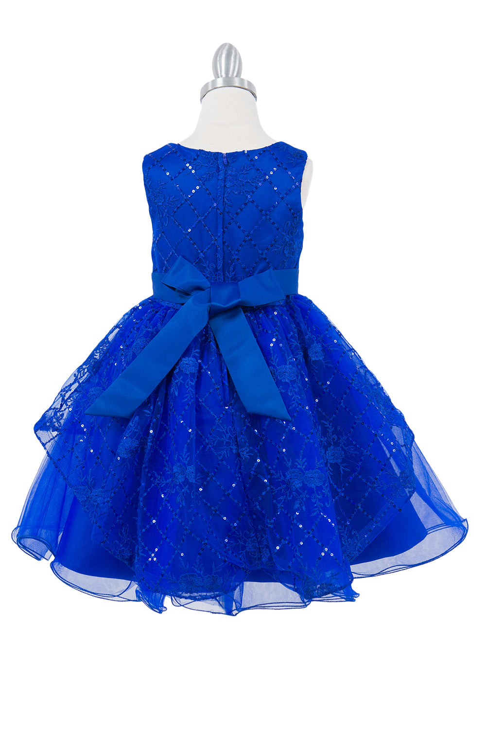 Sleeveless Sequin Layered Girl Party Dress by Cinderella Couture USA AS9131