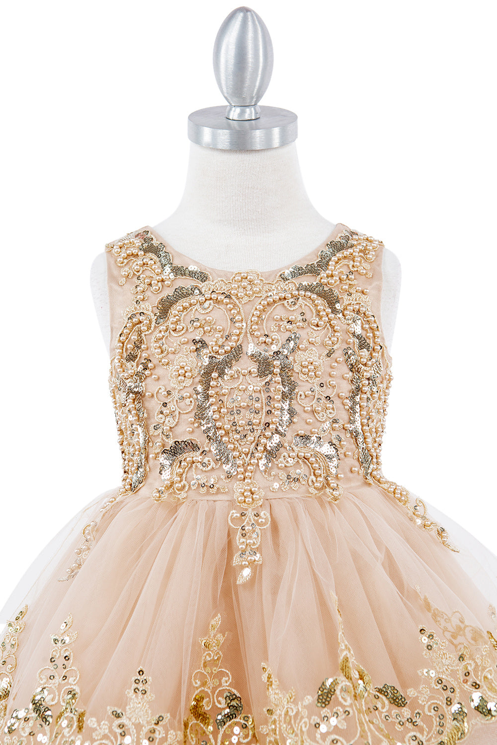 Embellished Sleeveless A-Line Girl Party Dress by Cinderella Couture USA AS9132