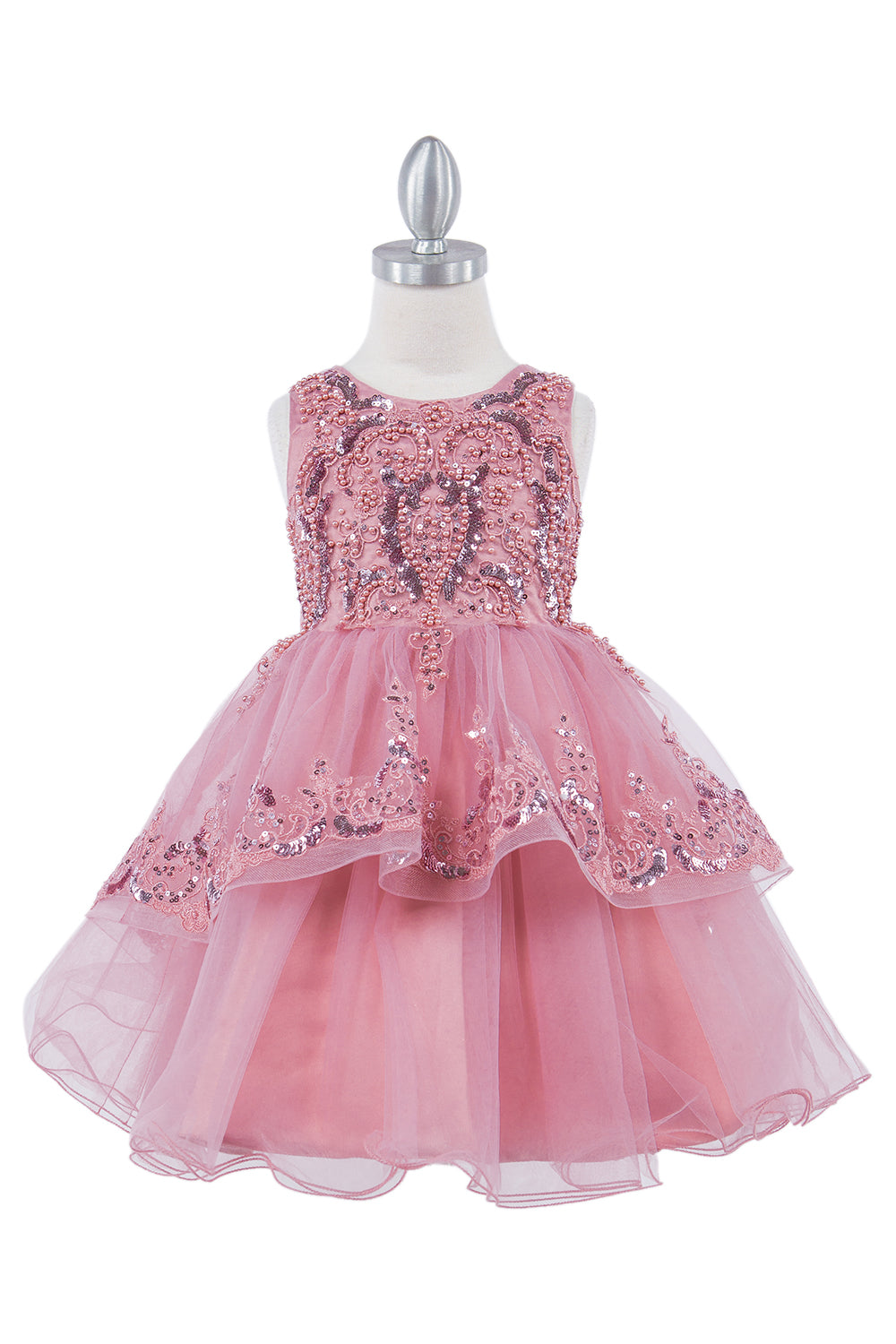 Embellished Sleeveless A-Line Girl Party Dress by Cinderella Couture USA AS9132