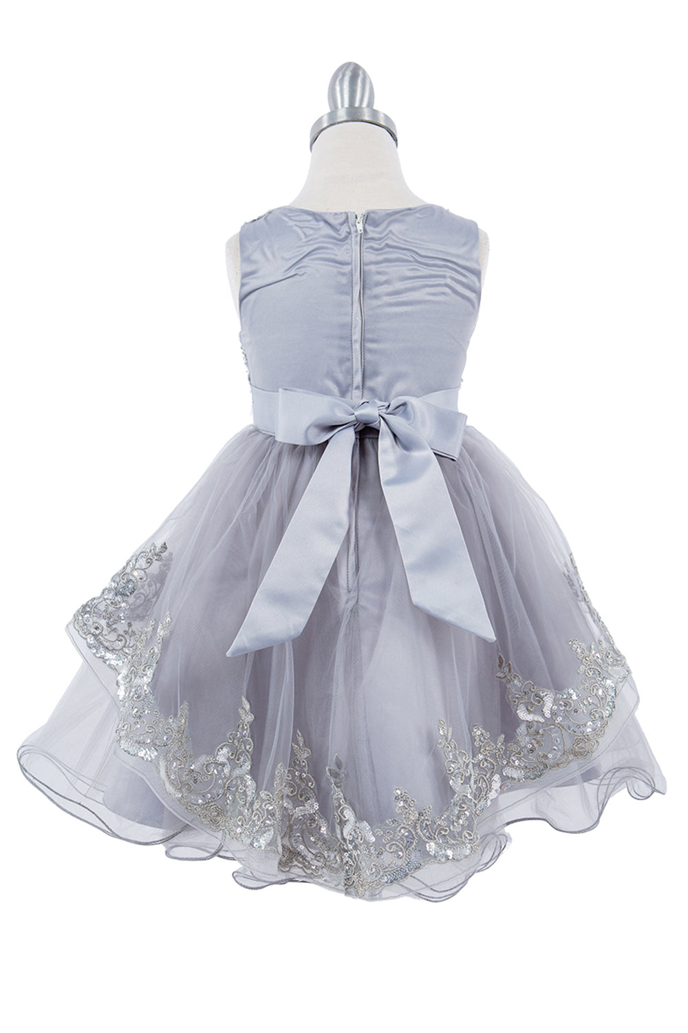 Embellished Sleeveless A-Line Girl Party Dress by Cinderella Couture USA AS9132