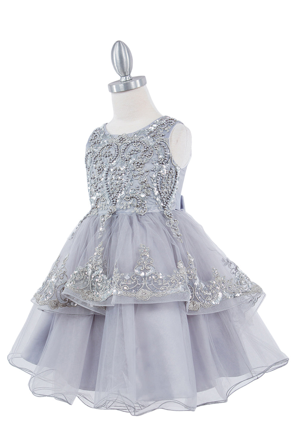 Embellished Sleeveless A-Line Girl Party Dress by Cinderella Couture USA AS9132