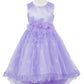 Embroidery Lace Sleeveless Flower Girl Dress by Cinderella Couture USA AS9135