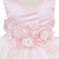 3D Flower Lace Satin Baby Dress by Cinderella Couture USA AS9140B