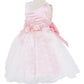 3D Flower Lace Satin Baby Dress by Cinderella Couture USA AS9140B