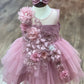 Beautiful 3D Flowers Tulle Baby Dress by Cinderella Couture USA AS9141B