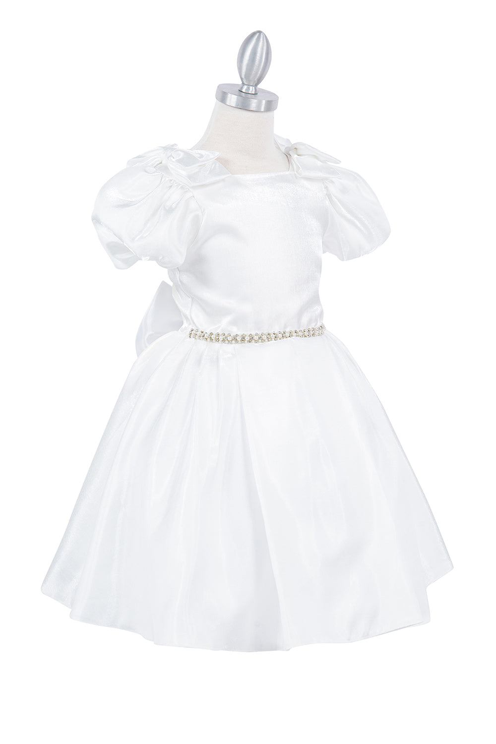 Cute Ribbon Puff Sleeve Flower Girl Dress by Cinderella Couture USA AS9144