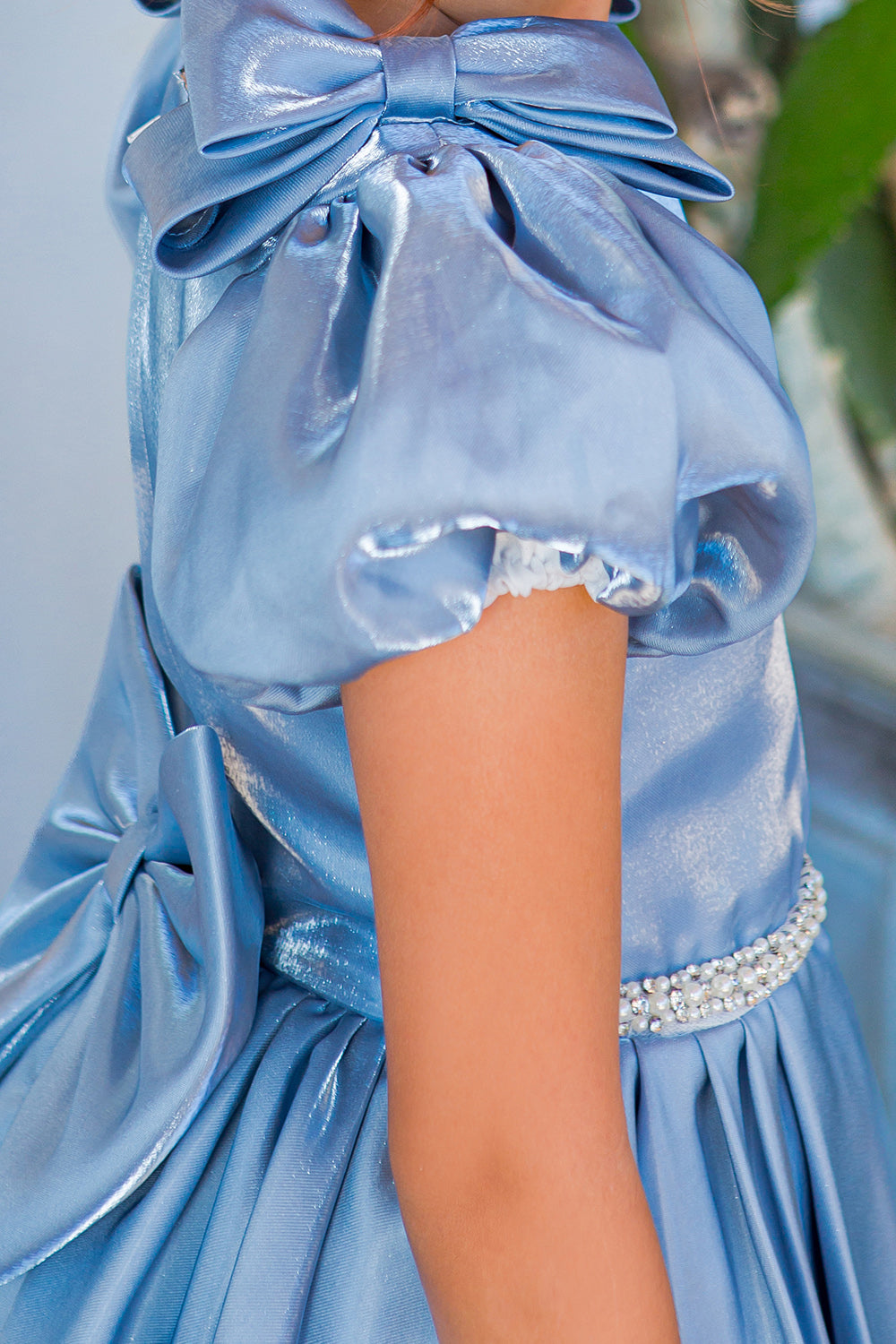 Cute Ribbon Puff Sleeve Flower Girl Dress by Cinderella Couture USA AS9144