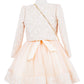 Elegant Jacquard Long Sleeve Jacket Girl Party Dress by Cinderella Couture USA AS9146