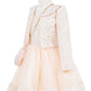 Elegant Jacquard Long Sleeve Jacket Girl Party Dress by Cinderella Couture USA AS9146