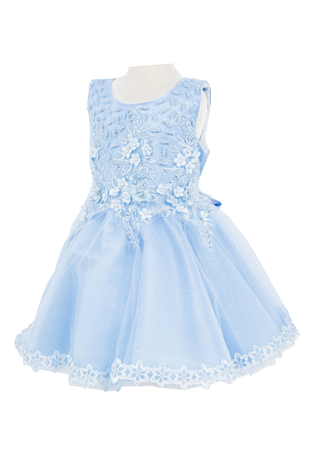 3D Floral Soft Tulle Baby Dress by Cinderella Couture USA AS9148B