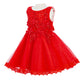 3D Floral Soft Tulle Baby Dress by Cinderella Couture USA AS9148B