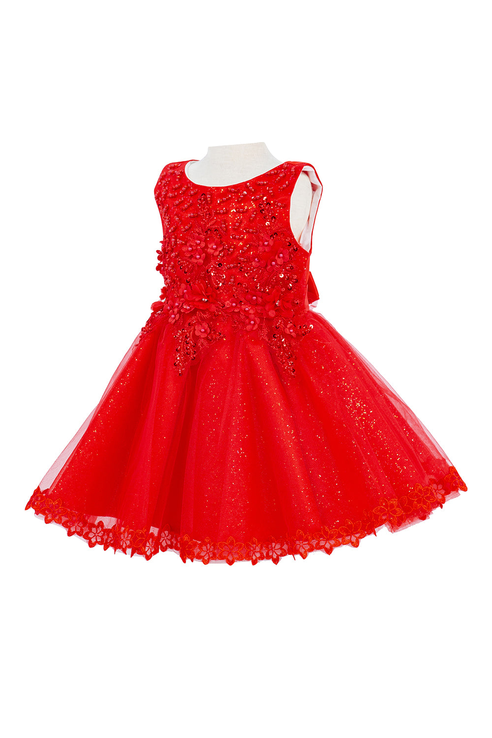 3D Floral Soft Tulle Baby Dress by Cinderella Couture USA AS9148B