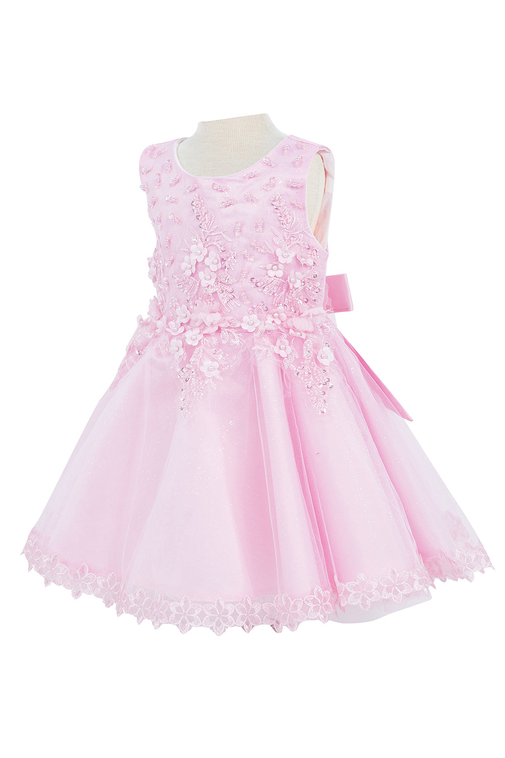 3D Floral Soft Tulle Baby Dress by Cinderella Couture USA AS9148B