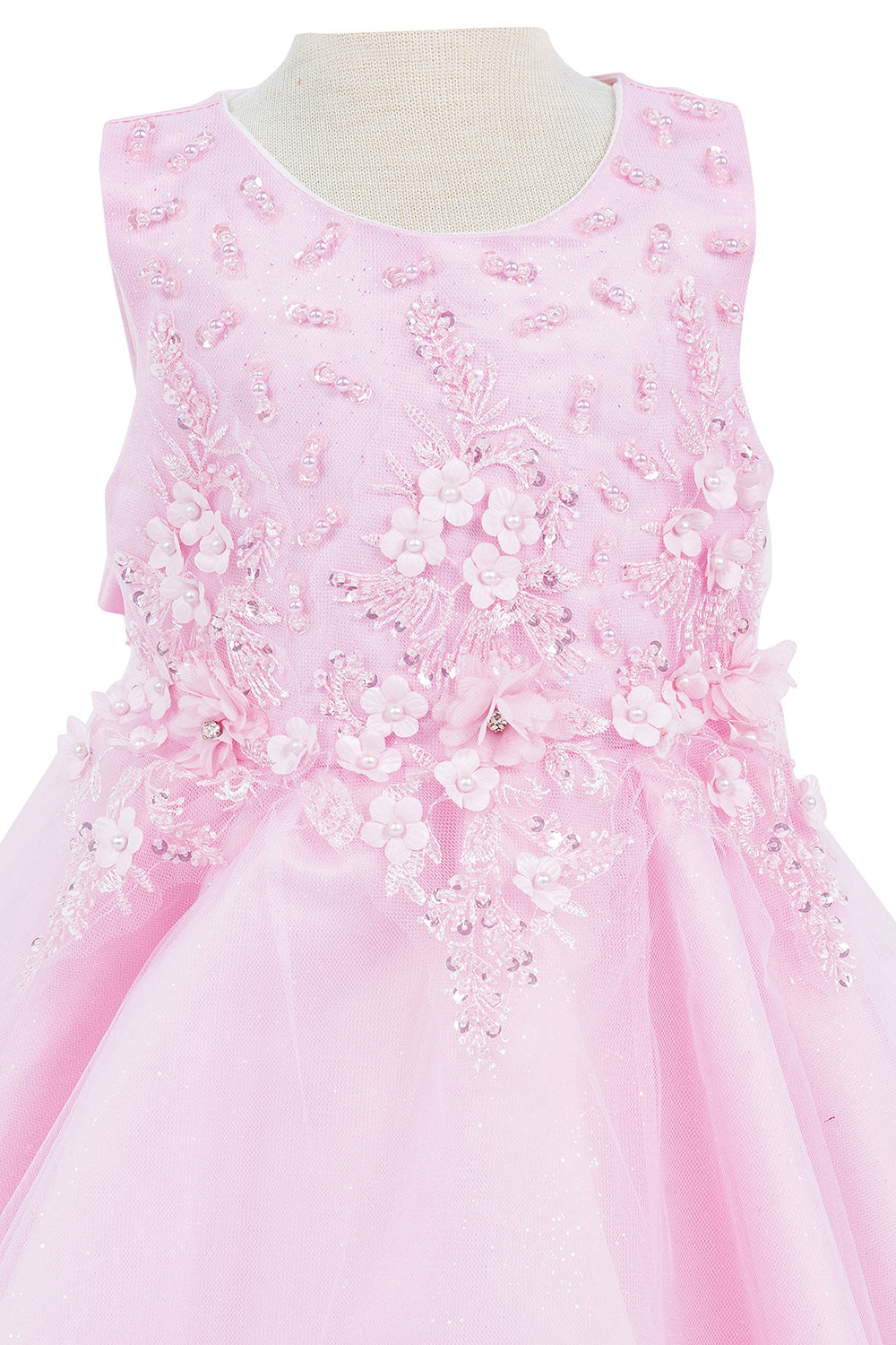 3D Floral Soft Tulle Baby Dress by Cinderella Couture USA AS9148B